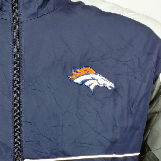 Dunbrooke NFL x Sports Illustrated Denver Broncos Blue Windbreaker Jacket (XL)