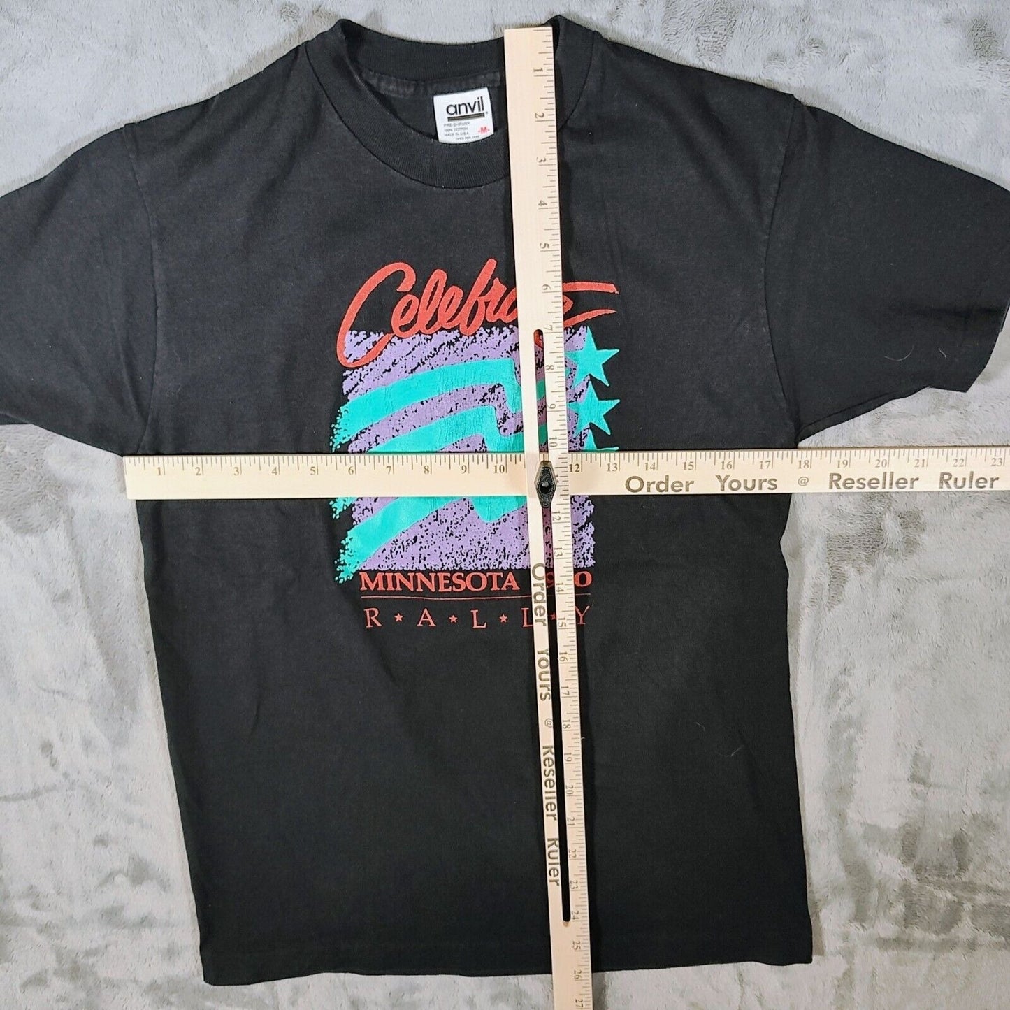 Vintage Anvil Celebrate Minnesota 1990 Rally Single Stitch Graphic T-Shirt (S)