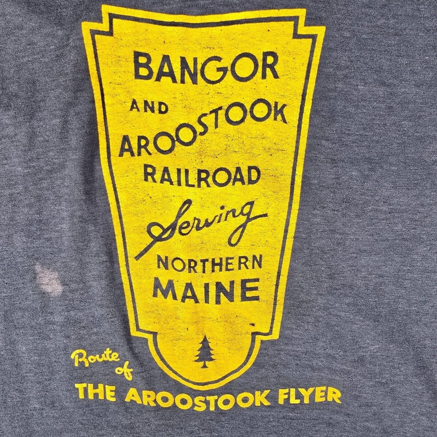 Vintage 1970s Distressed Bangor and Aroostook Railroad Maine T-Shirt (M/L)