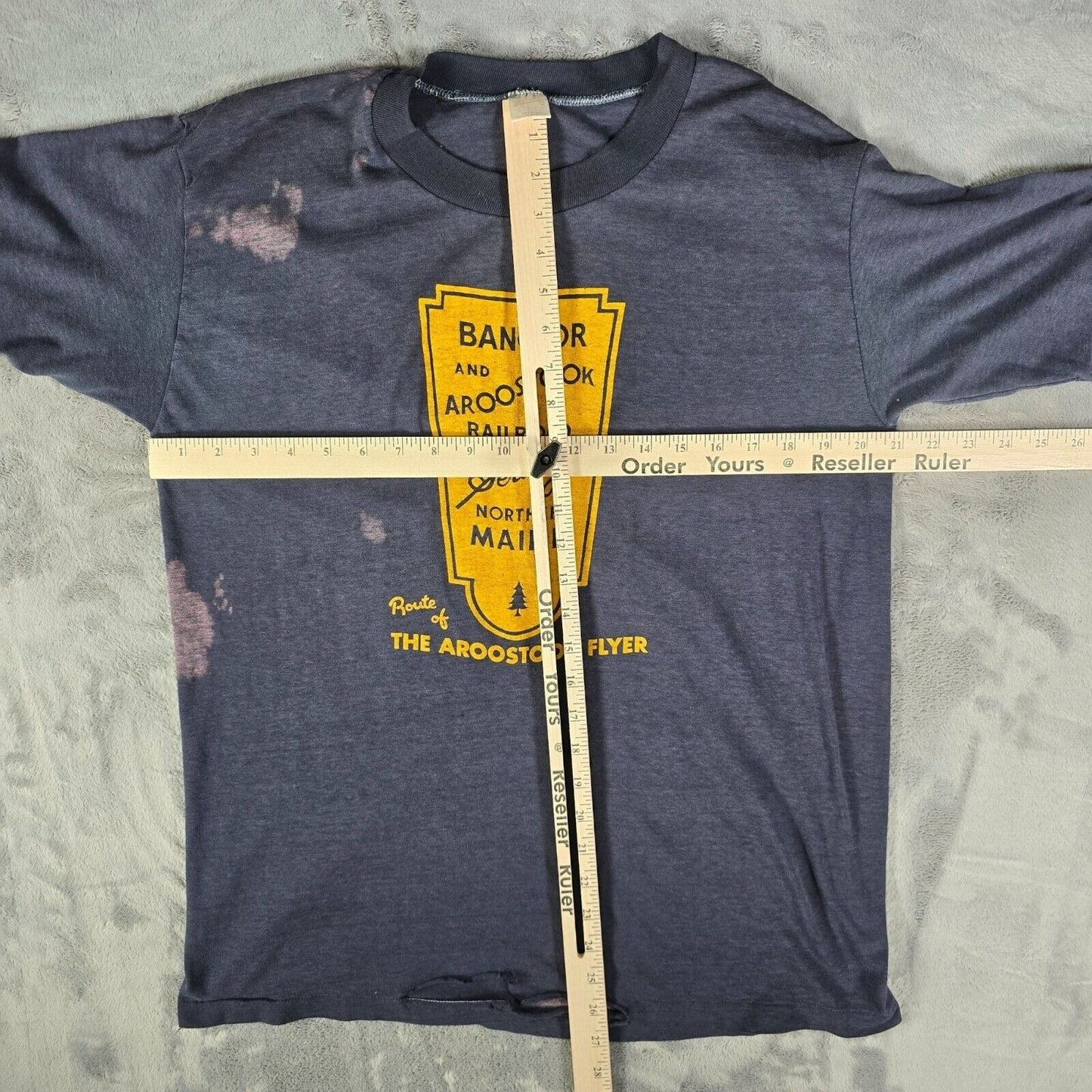 Vintage 1970s Distressed Bangor and Aroostook Railroad Maine T-Shirt (M/L)