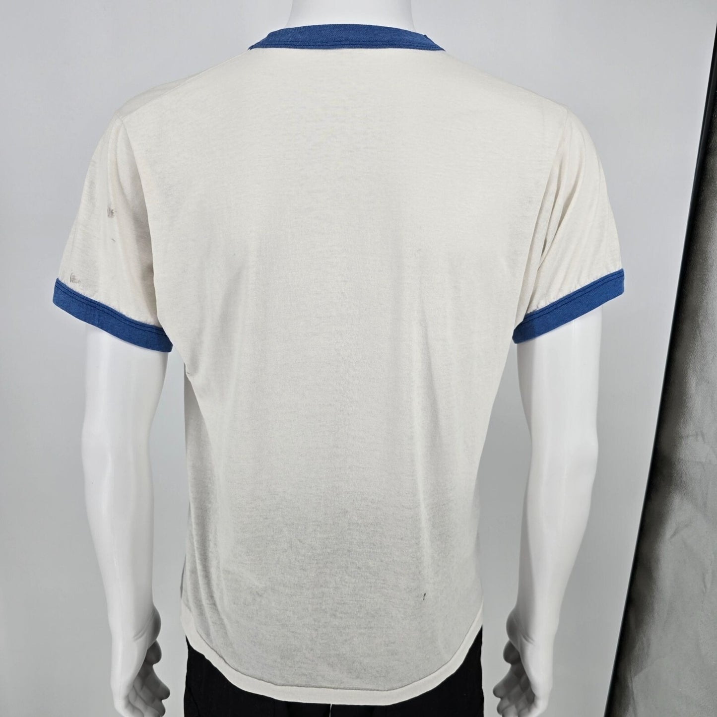Vintage 1980s Screen Stars Nastasi White Inc. White Ringer Tee T-Shirt (M)