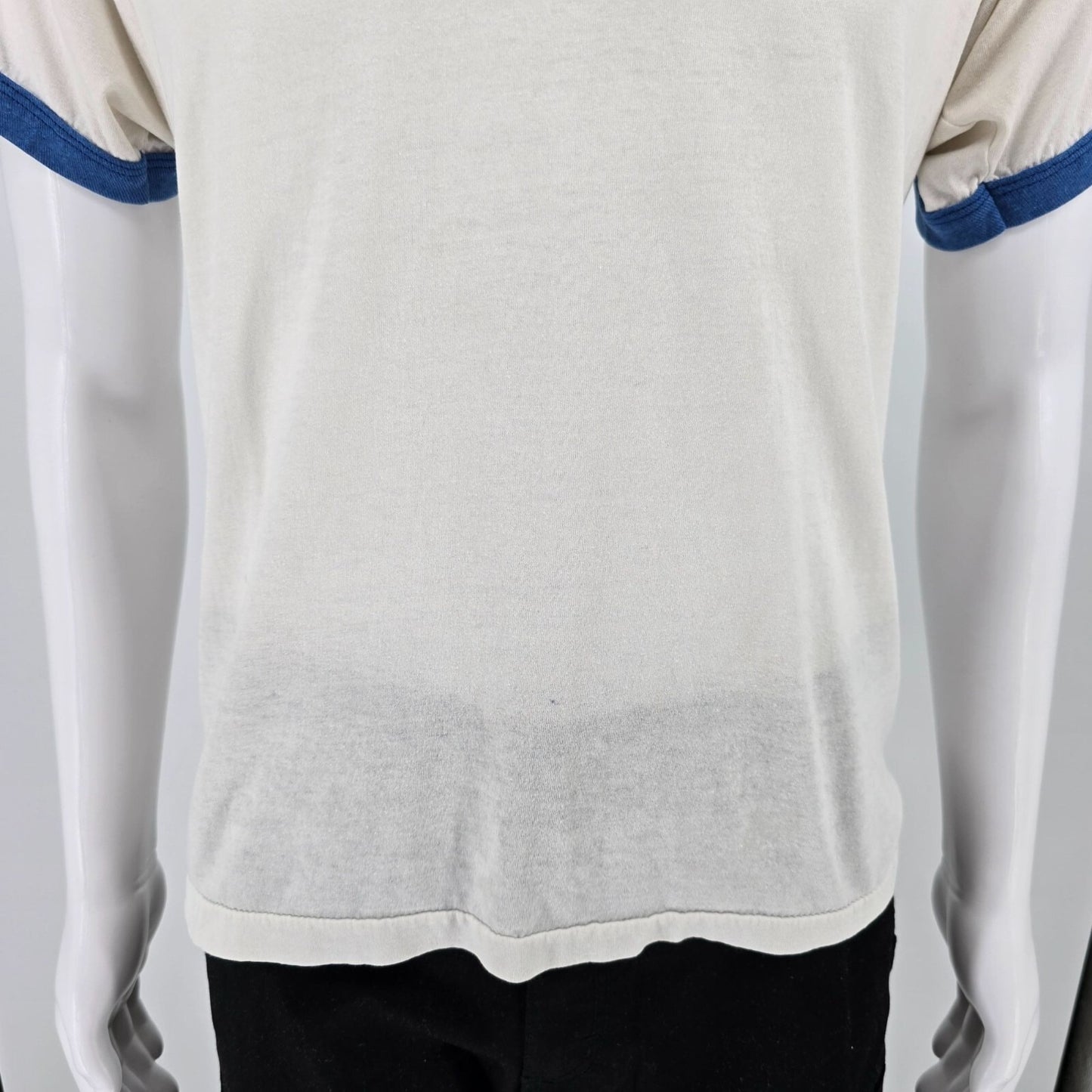 Vintage 1980s Screen Stars Nastasi White Inc. White Ringer Tee T-Shirt (M)