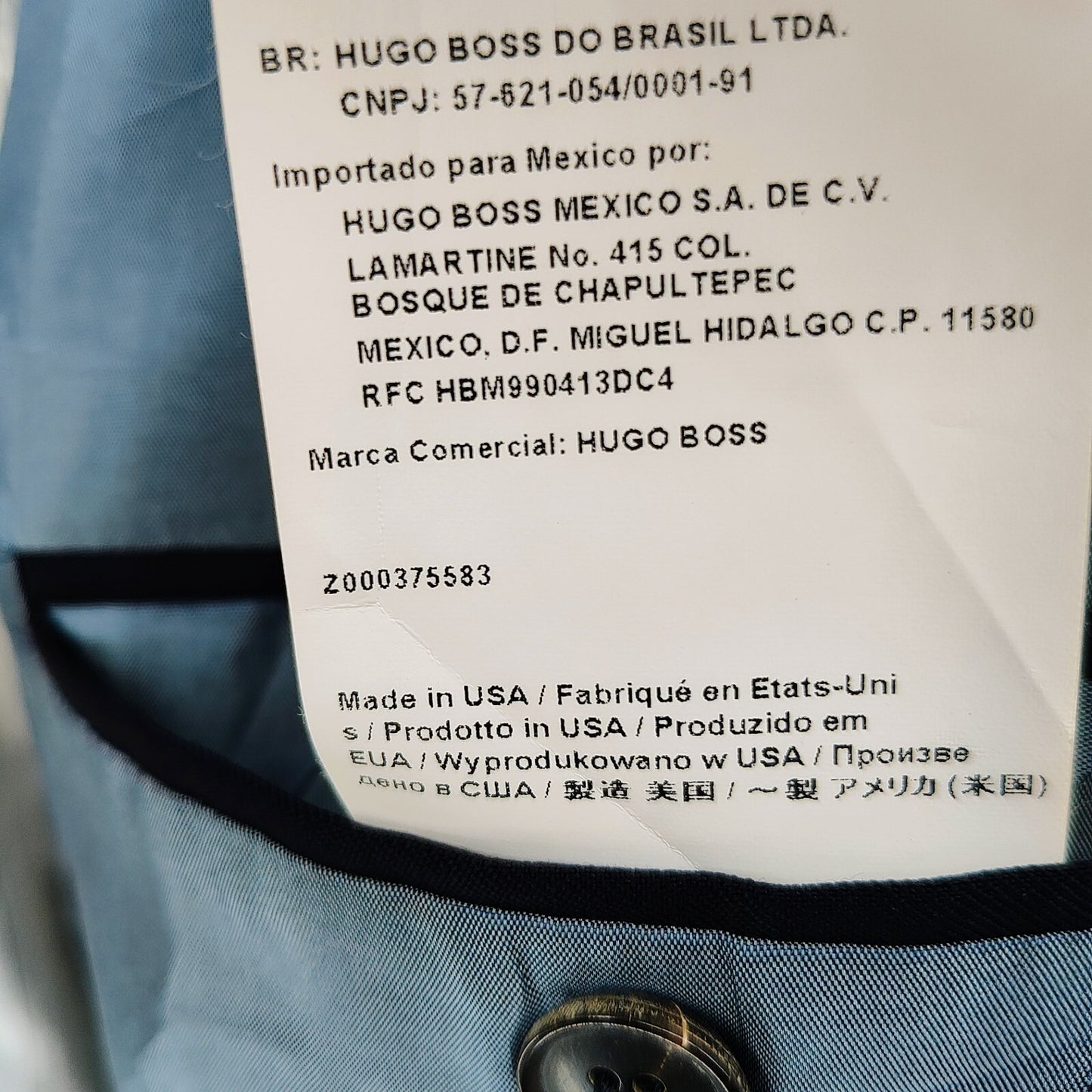 Boss Hugo Boss Super 100 Midnight Blue Pasolini/Movie US Suit Jacket (42R)