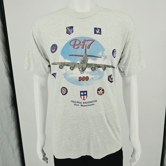 Vintage 1990s B17 909 Collings Foundation Stow Massachusetts T-Shirt (M/L)