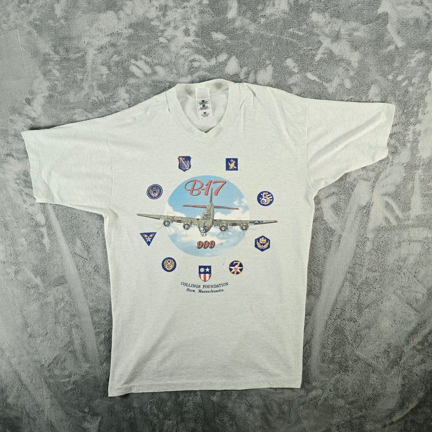Vintage 1990s B17 909 Collings Foundation Stow Massachusetts T-Shirt (M/L)