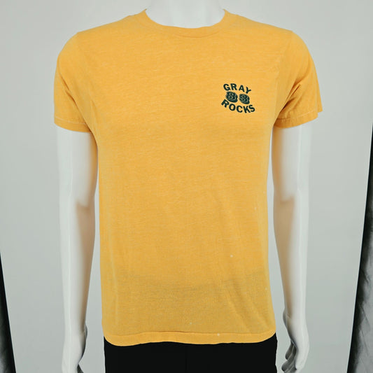 Vintage 1980s Screen Stars Gray Rocks 83 "FUBAR" Quebec Ski Resort T-Shirt (S/M)
