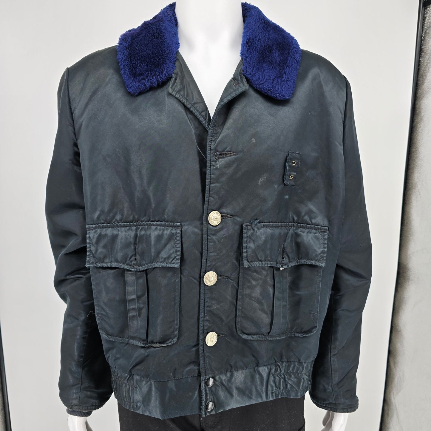 Distressed Vintage 1980s Horace Small Tuffy Jac Police Bomber Jacket (L)