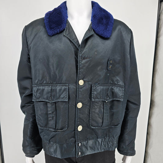 Distressed Vintage 1980s Horace Small Tuffy Jac Police Bomber Jacket (L)