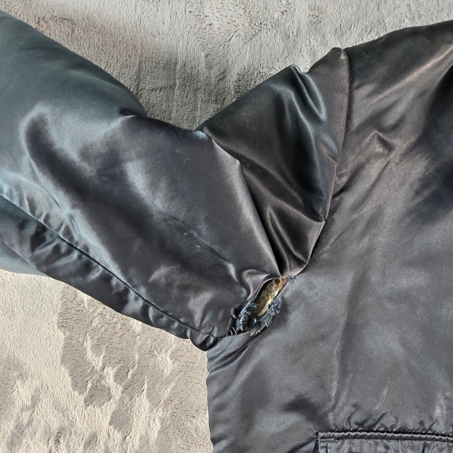 Distressed Vintage 1980s Horace Small Tuffy Jac Police Bomber Jacket (L)