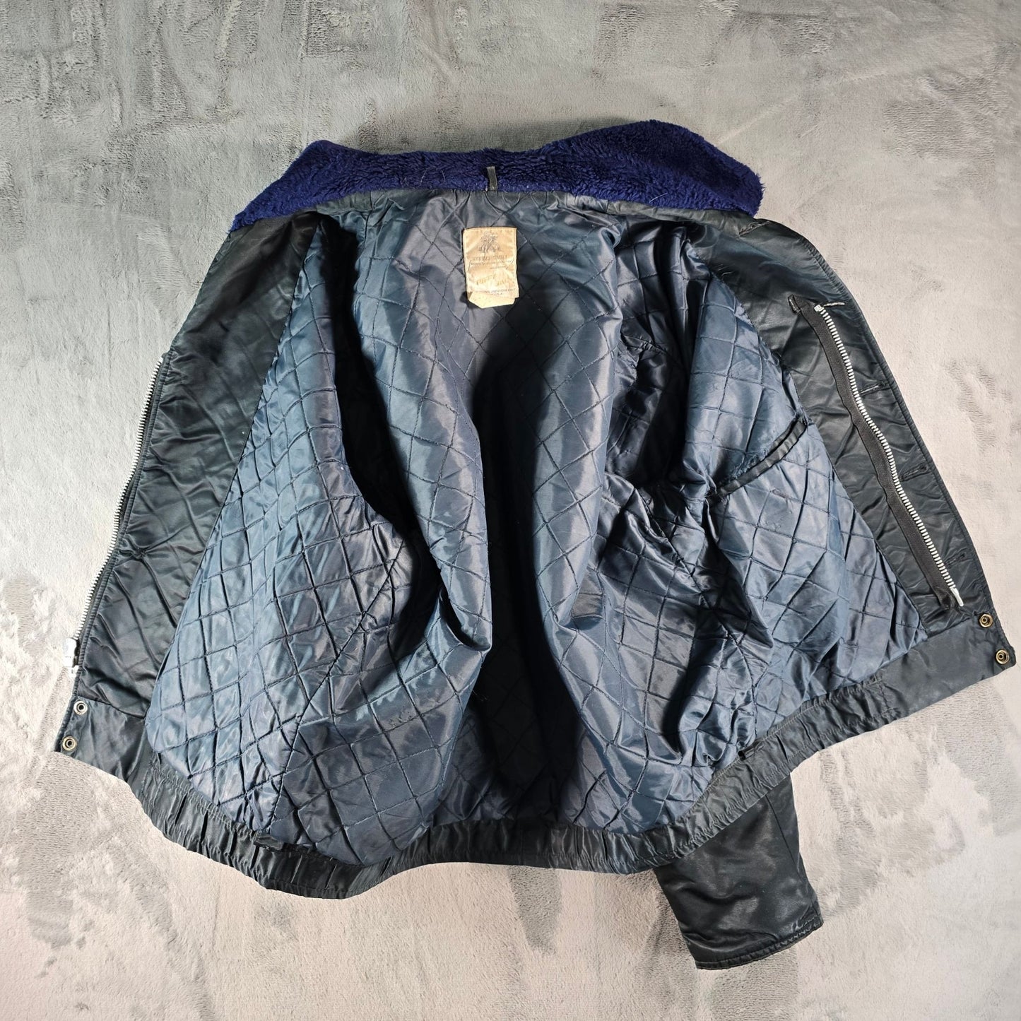 Distressed Vintage 1980s Horace Small Tuffy Jac Police Bomber Jacket (L)