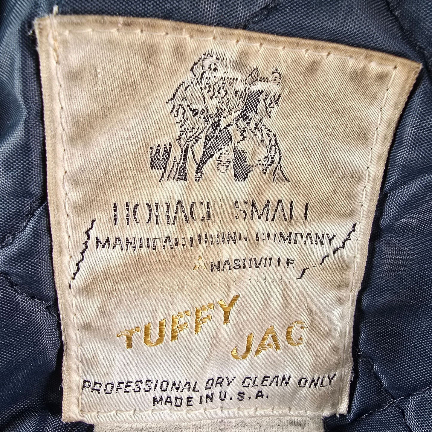 Distressed Vintage 1980s Horace Small Tuffy Jac Police Bomber Jacket (L)