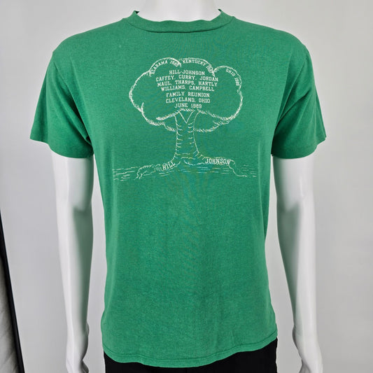 Vintage 1980s Green Hill-Johnson 1989 Family Reunion Cleveland Ohio T-Shirt (M)