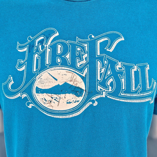 Vintage 1990s Hanes Beefy-T Single Stitch Firefall Autographed Band T-Shirt (L)