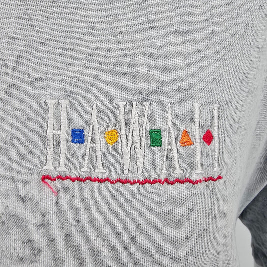 Vintage Early 1990s Crazy Shirts Mineral Wash Hawaii Embroidered T-Shirt (XL)