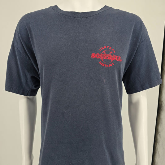 Vintage 1990s Phoenix AZ Central District Co-Rec Softball League T-Shirt (XL)