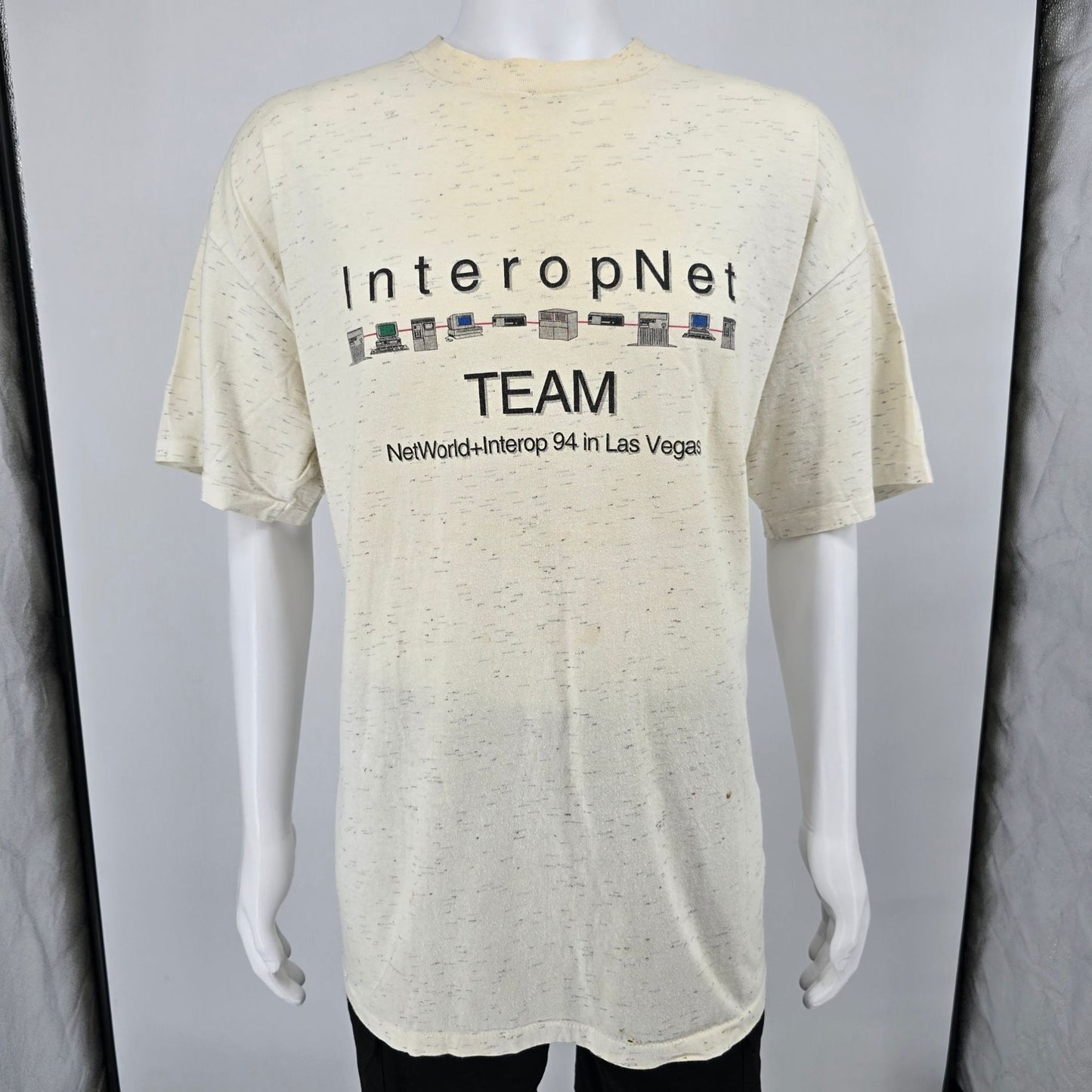Vintage 1994 Networld+Interop Las Vegas Tech/Networking Trade Show T-Shirt (XXL)