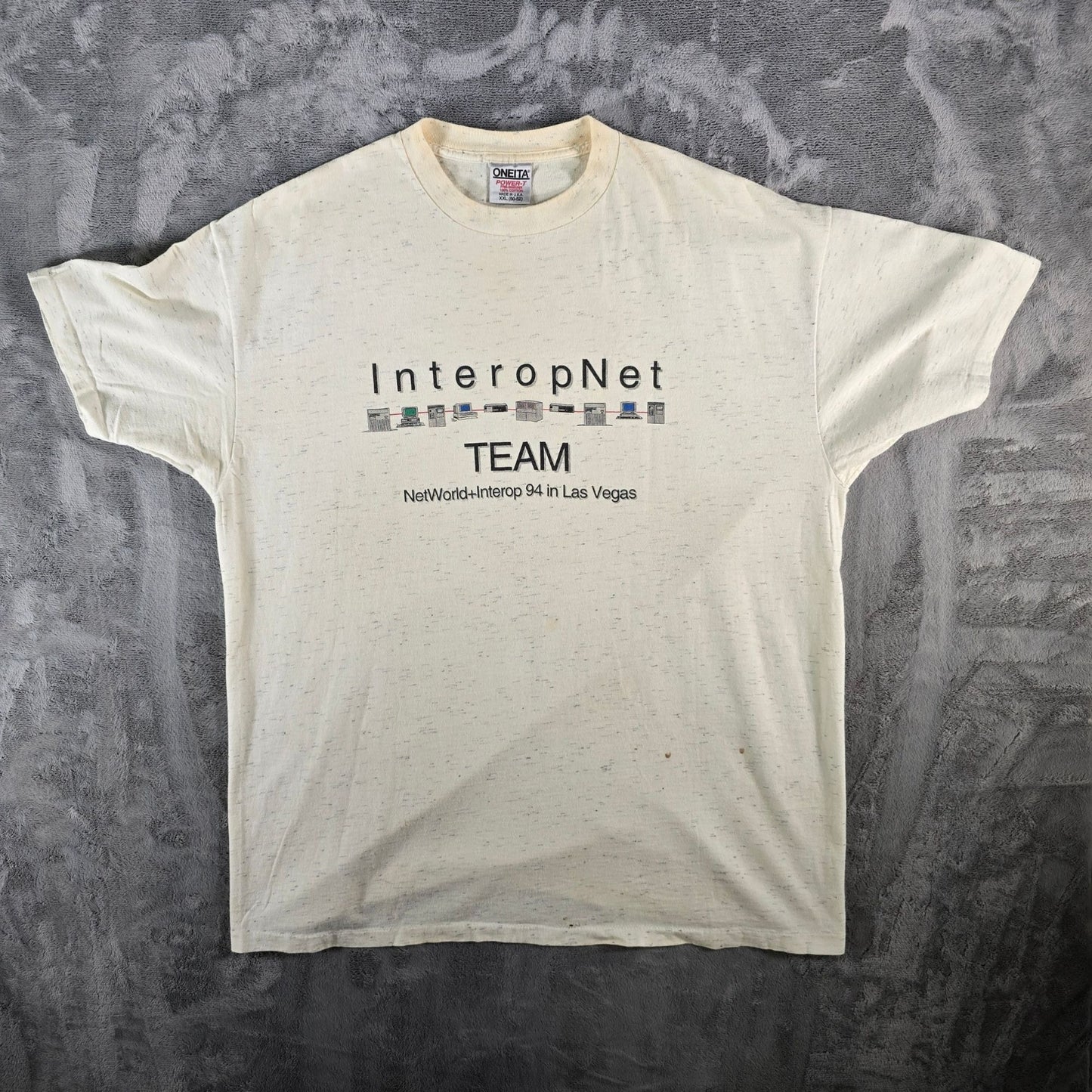 Vintage 1994 Networld+Interop Las Vegas Tech/Networking Trade Show T-Shirt (XXL)