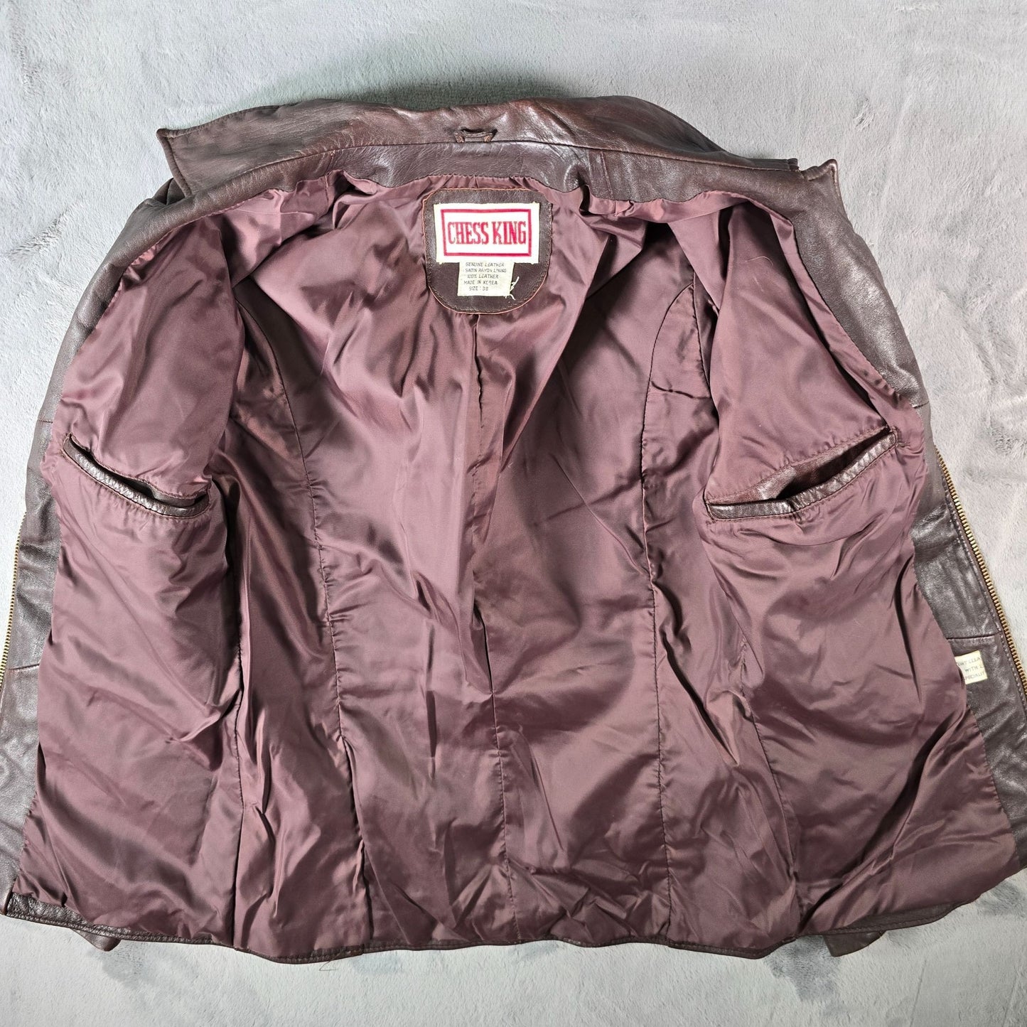 Vintage 1970s Chess King Brown Western Leather Jacket (XS/S)