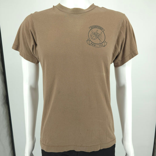 Vintage 1990s Navy Electronic Attack Squadron  VAQ-132 Scorpions T-Shirt (S)