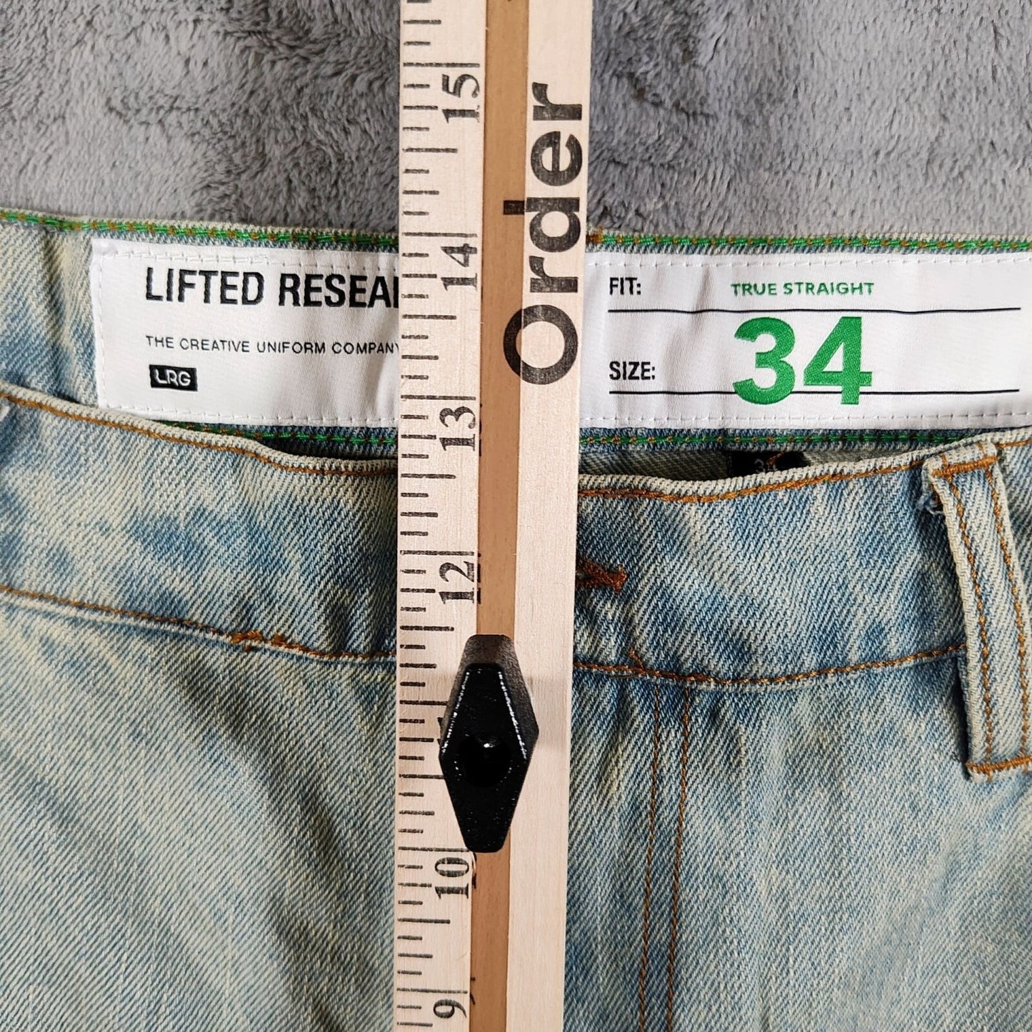 Lifted Research Group LRG True Straight Fit Size 34 DIY Cut-off Jean Shorts