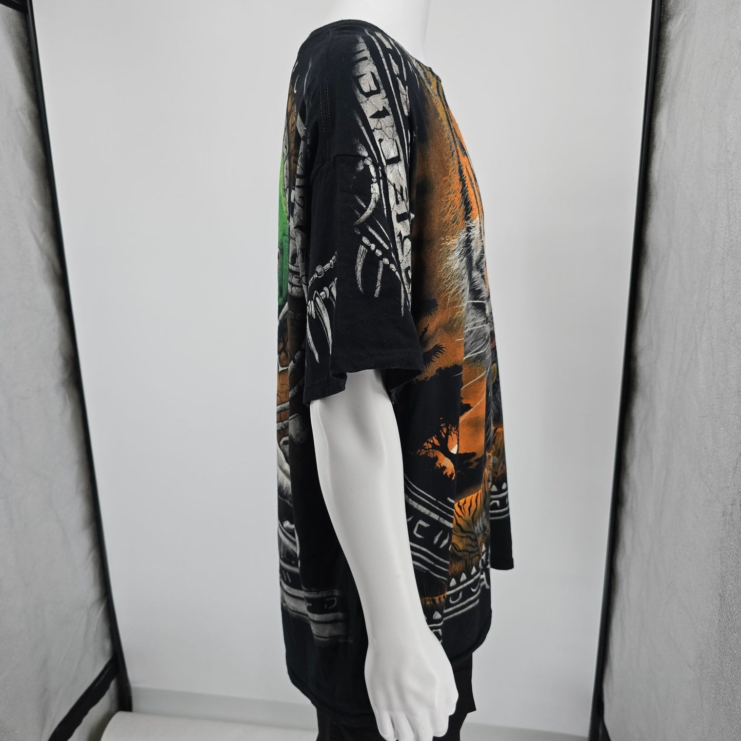 Liquid Blue Tribal Tiger All Over Print T-Shirt (2XL)