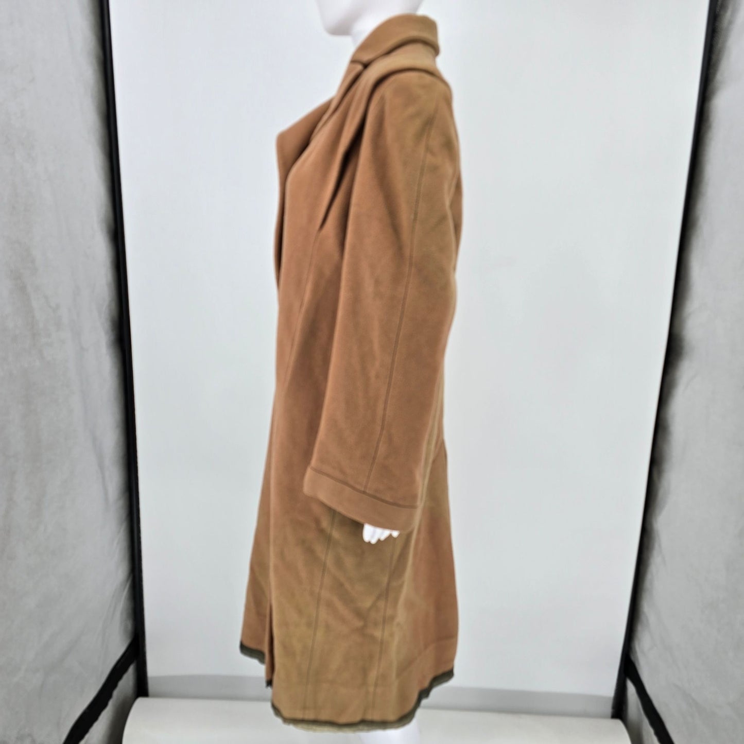 Vintage 1940s Kirshmoor Women's Kirshalpa Wool Tan Long Coat (L/XL) *Flaws