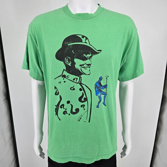 Vintage 1990s DC Comics Batman Forever Jim Carrey The Riddler T-Shirt (XL)