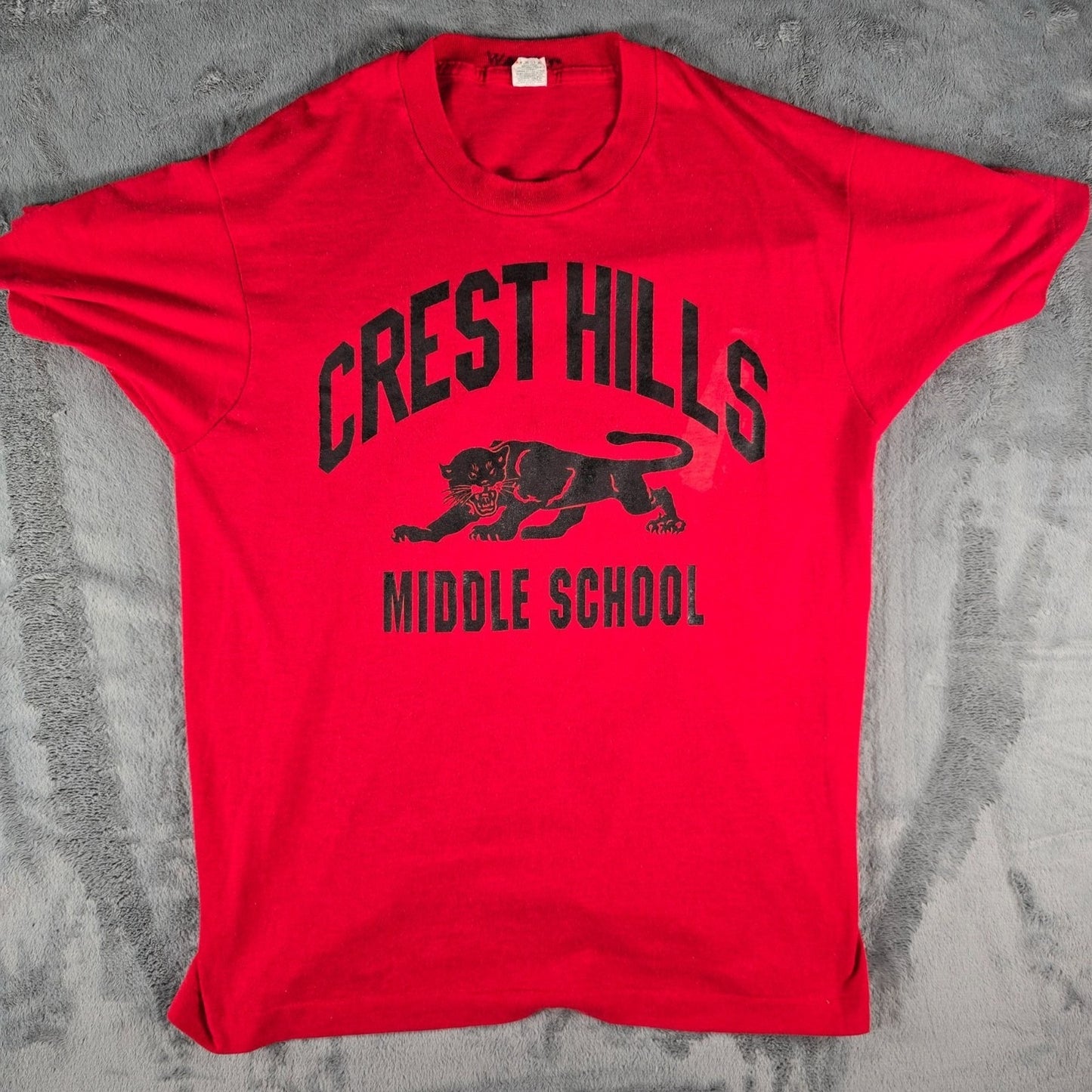 Vintage 1980s Screen Stars Crest Hills Middle School Cincinnati T-Shirt (M/L)