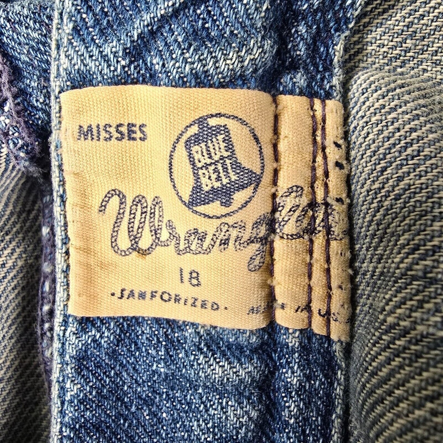 Vintage 1950s Blue Bell Wrangler Misses Thrashed/Destroyed Denim Jeans (29x28)