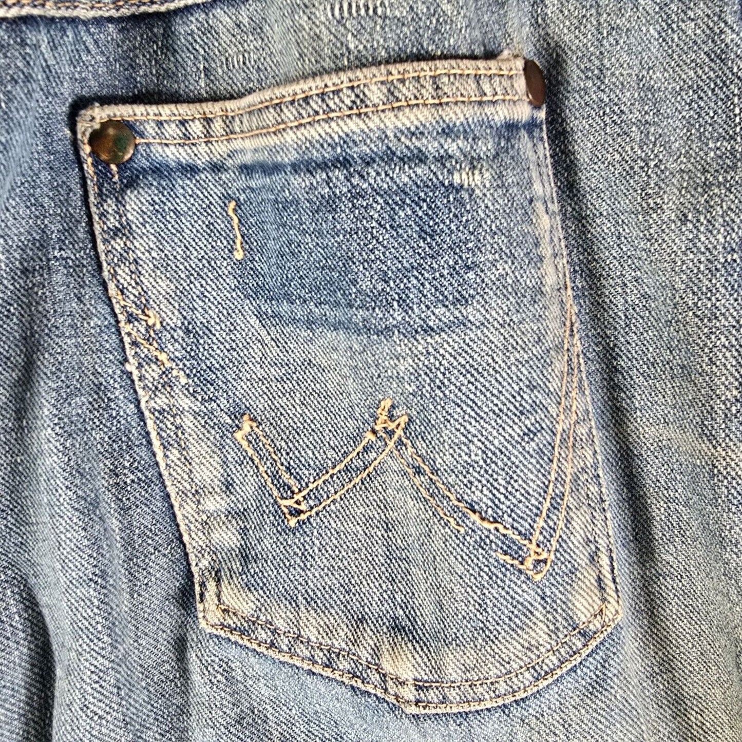Vintage 1950s Blue Bell Wrangler Misses Thrashed/Destroyed Denim Jeans (29x28)