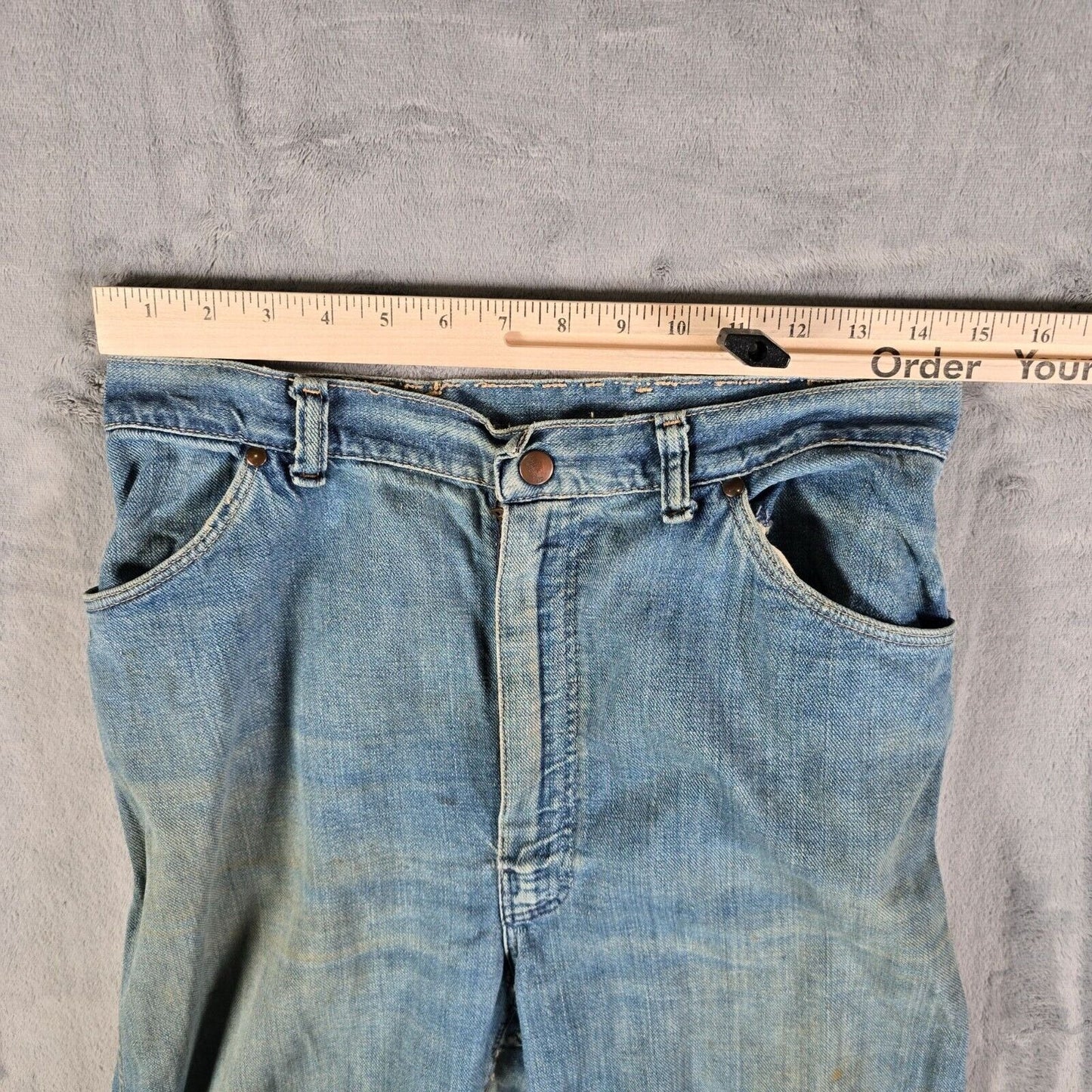 Vintage 1950s Blue Bell Wrangler Misses Thrashed/Destroyed Denim Jeans (29x28)