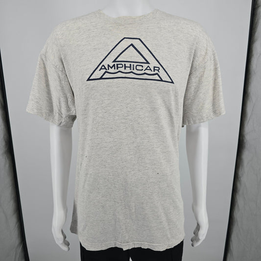 Vintage 1990s Fruit of the Loom Amphicar Retro Logo Single Stitch T-Shirt (XL)