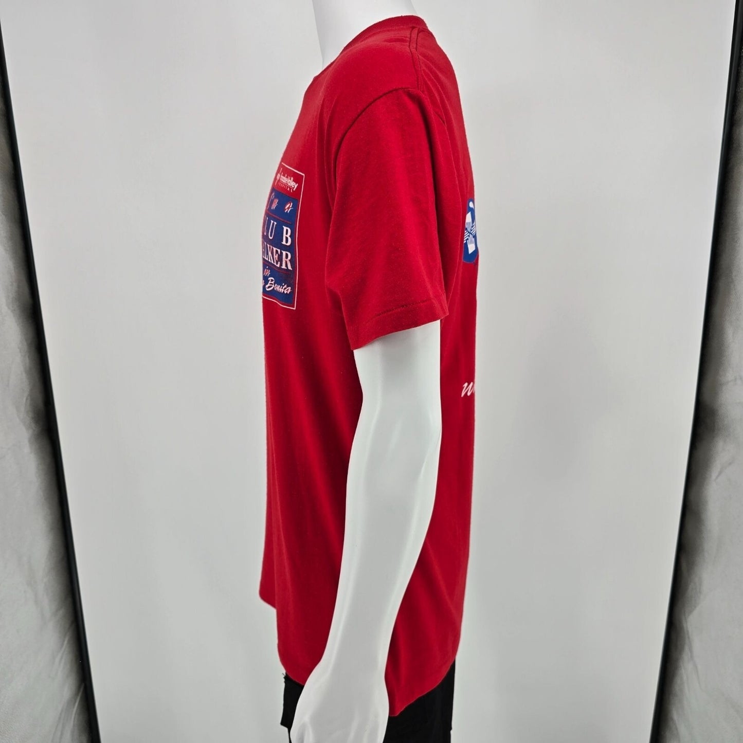 Vintage Oneita 1990s Paradise Valley Plaza Bonita Club Walk Red T-Shirt (M/L)