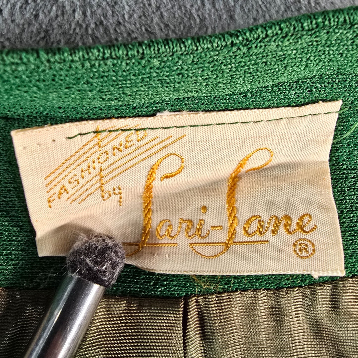 Vintage 1960s Lari-Lane Union Made Kelly Green Collarless A-Line Coat (M)