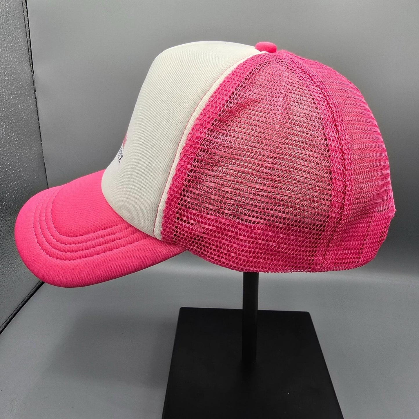Hotel Holly ATX Austin Texas Pink & White Mesh Snapback Women's Trucker Hat