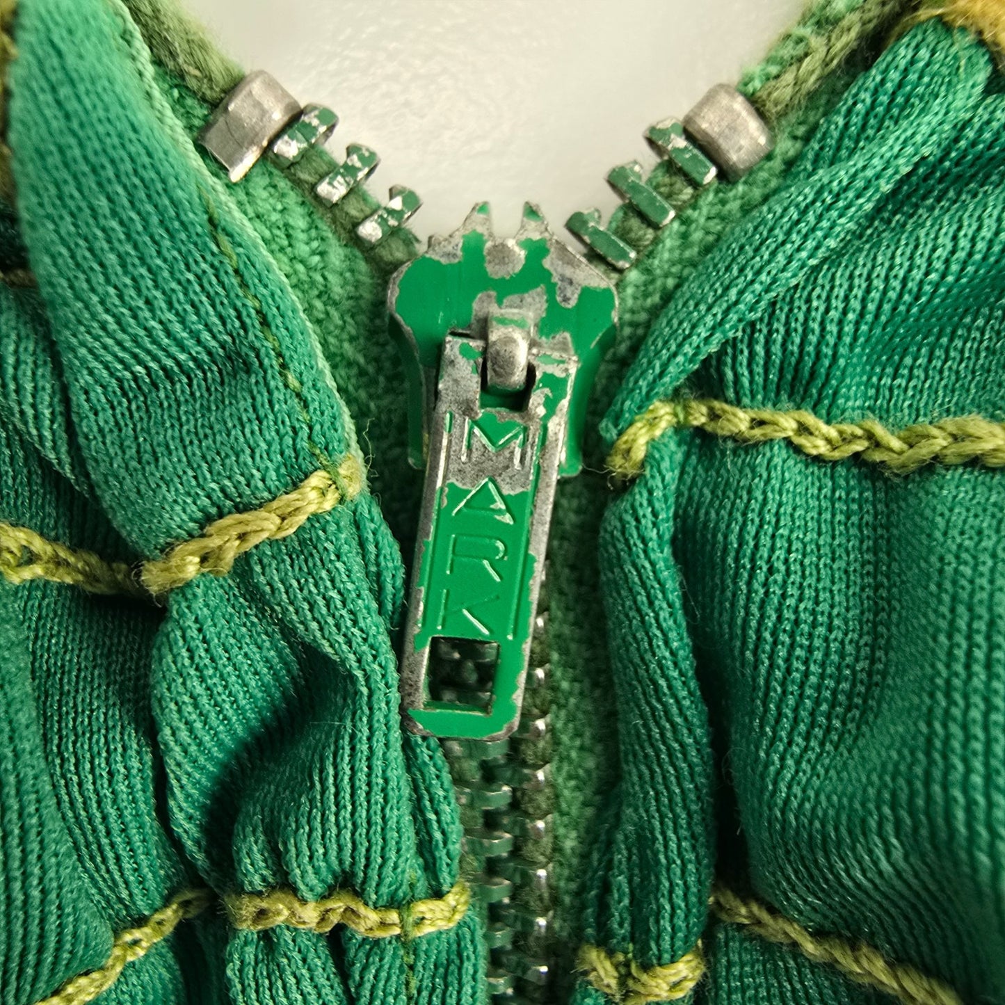 Vintage 1960s Tefft's Miami, Florida Emerald Green Jeweled Neck Maxi Dress (M)