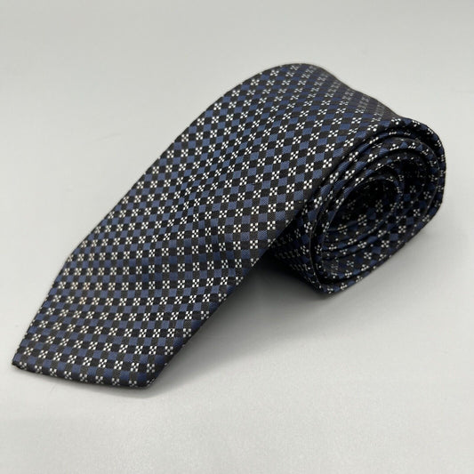Vintage 1960s Haband's 100% Dacron Polyester Geometric Pattern Skinny Tie