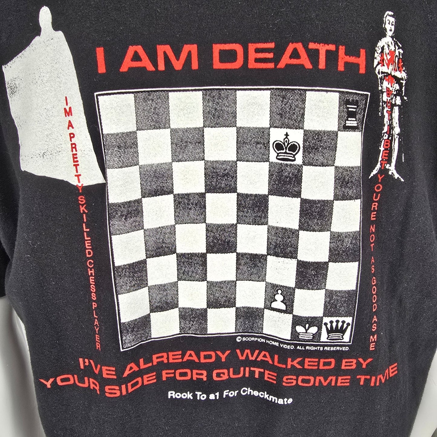2020s Scorpion Home Video Ingmar Bergman's The Seventh Seal Chess T-Shirt (L)