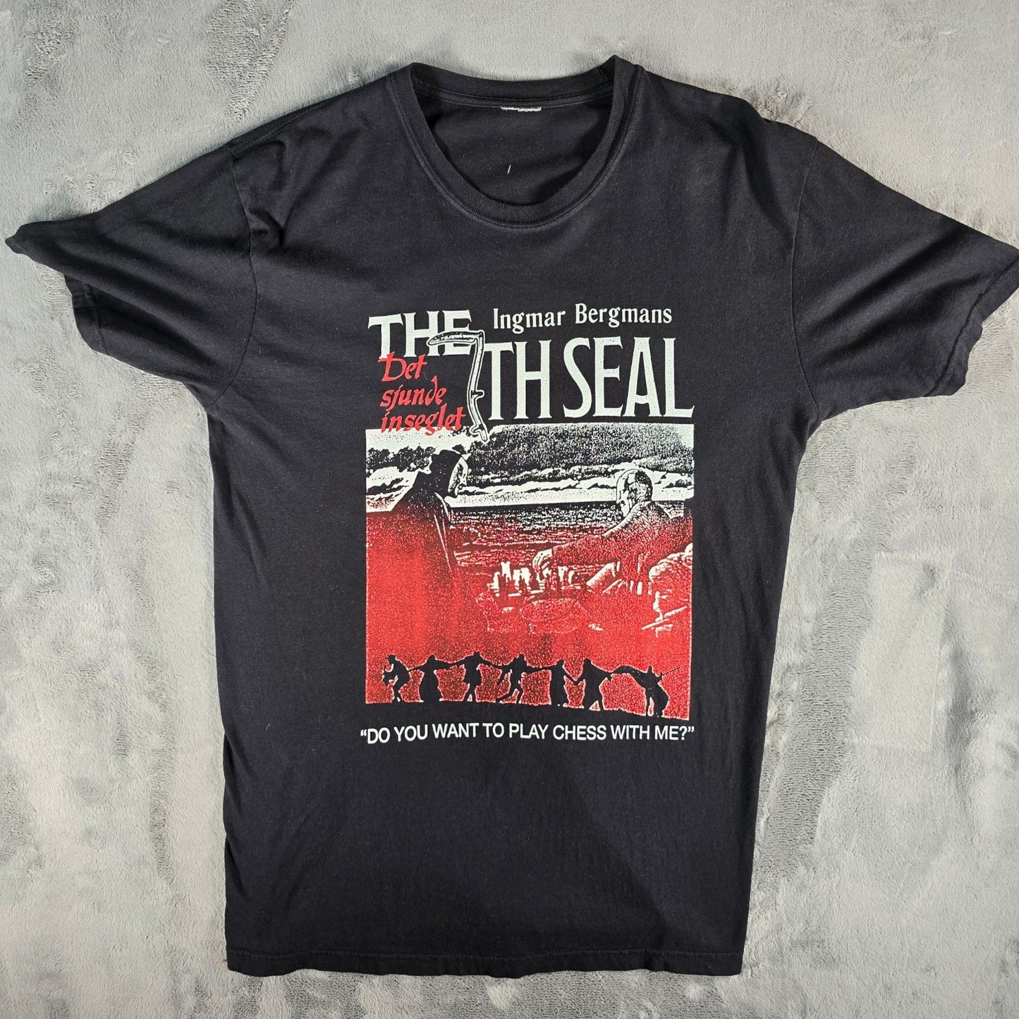 2020s Scorpion Home Video Ingmar Bergman's The Seventh Seal Chess T-Shirt (L)