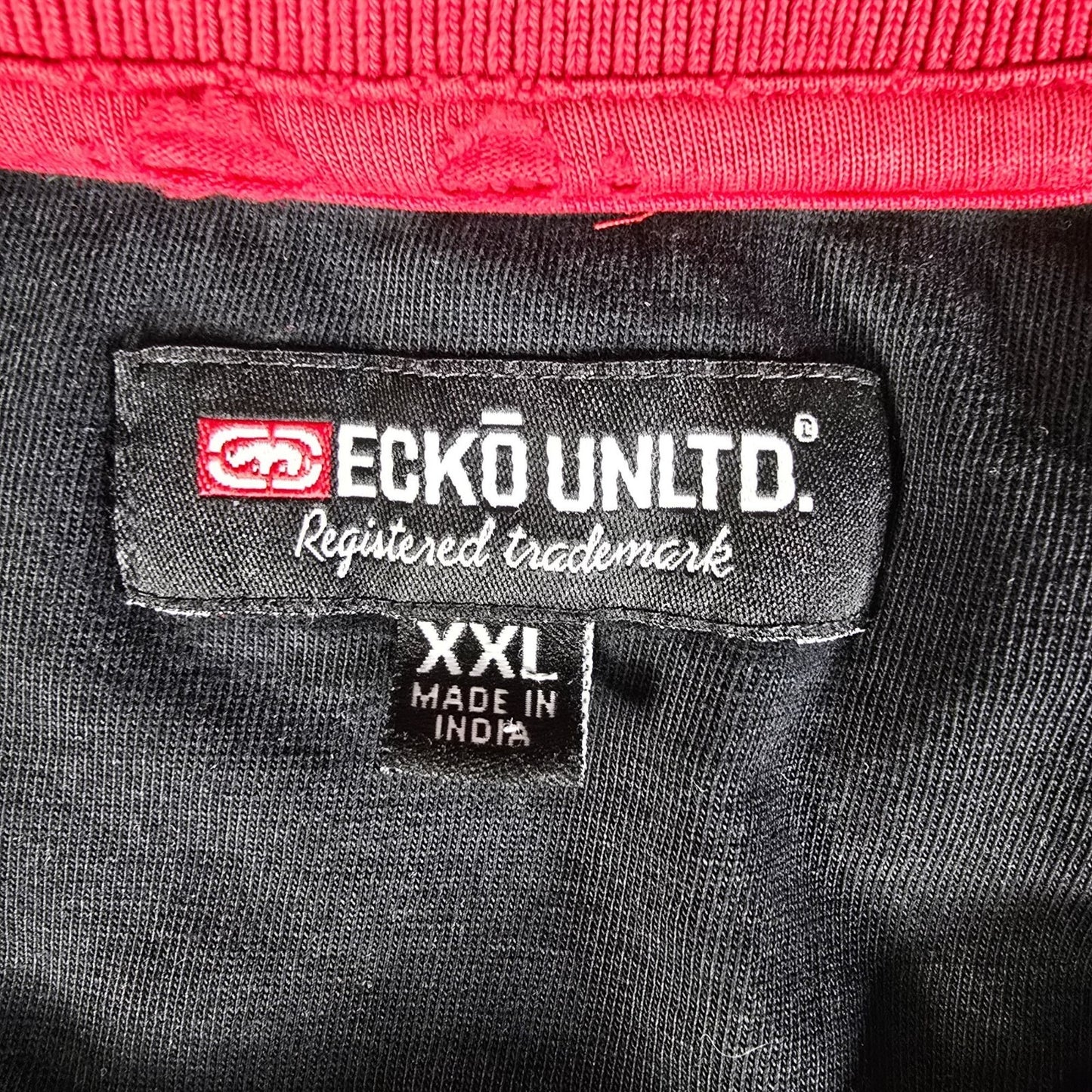 Distressed Vintage Y2K/Early 2000s Ecko Unltd. Plaid Rhino Logo T-Shirt (XXL)