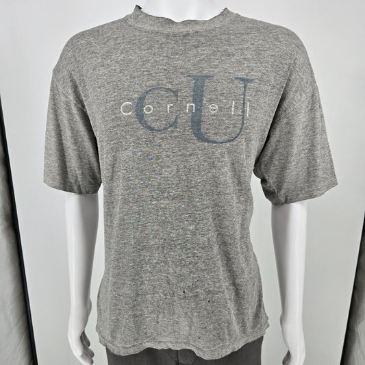 Thrashed Vintage 1990s League Collegiate Wear CU Cornell University T-Shirt (L)