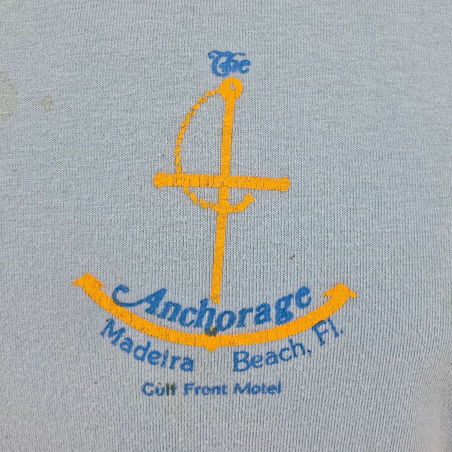 Vintage 1980s Jerzees Anchorage Madeira Beach FL Gulf Front Motel T-Shirt (M)