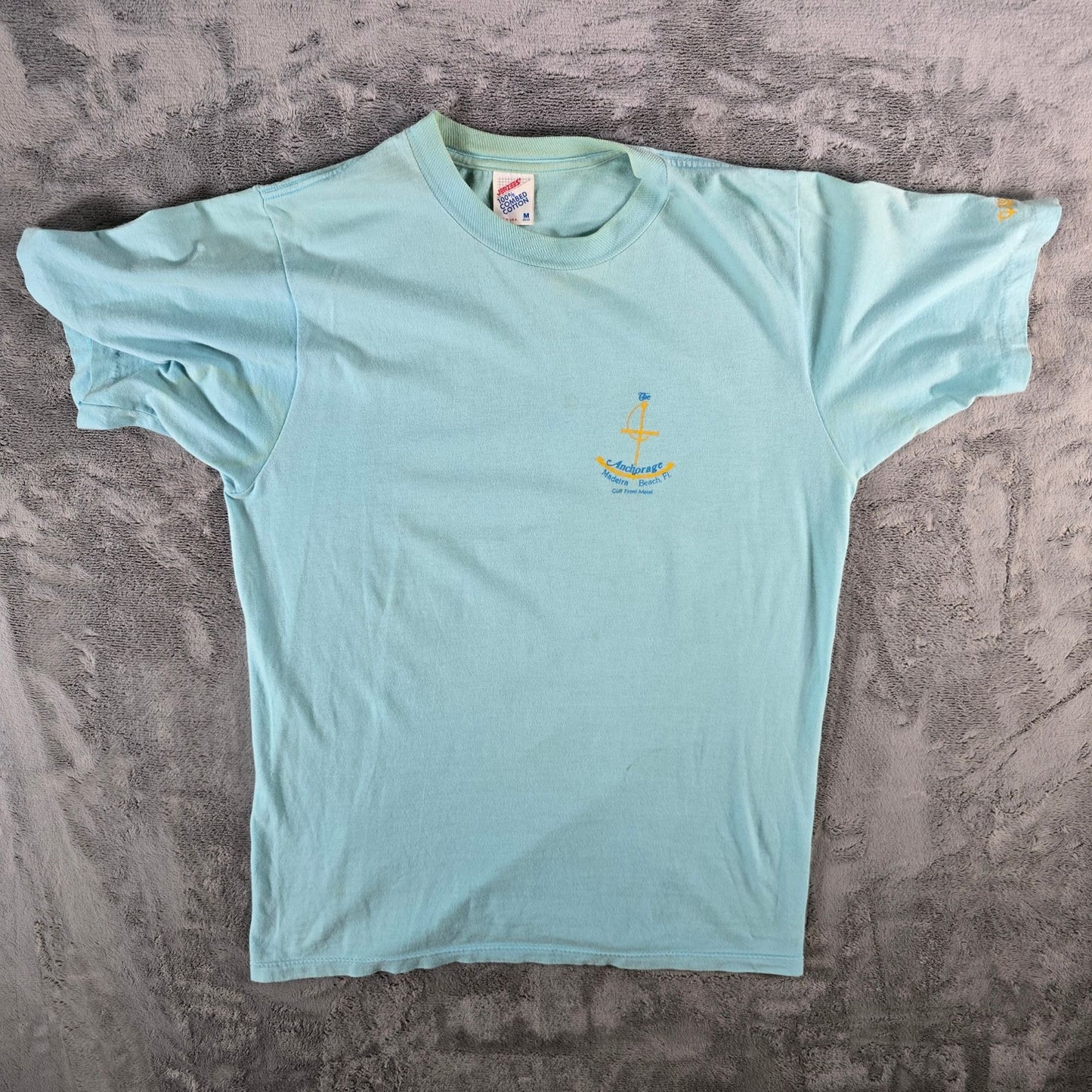 Vintage 1980s Jerzees Anchorage Madeira Beach FL Gulf Front Motel T-Shirt (M)