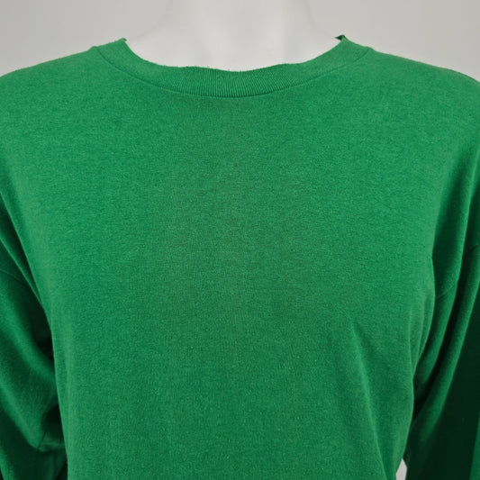 Vintage 1990s Tennessee River Heavyweight Kelly Green Long Sleeve T-Shirt (XL)