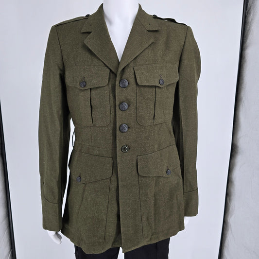 Vintage 1987 USMC Marine Corps Green Service Dress Uniform Coat (Medium)