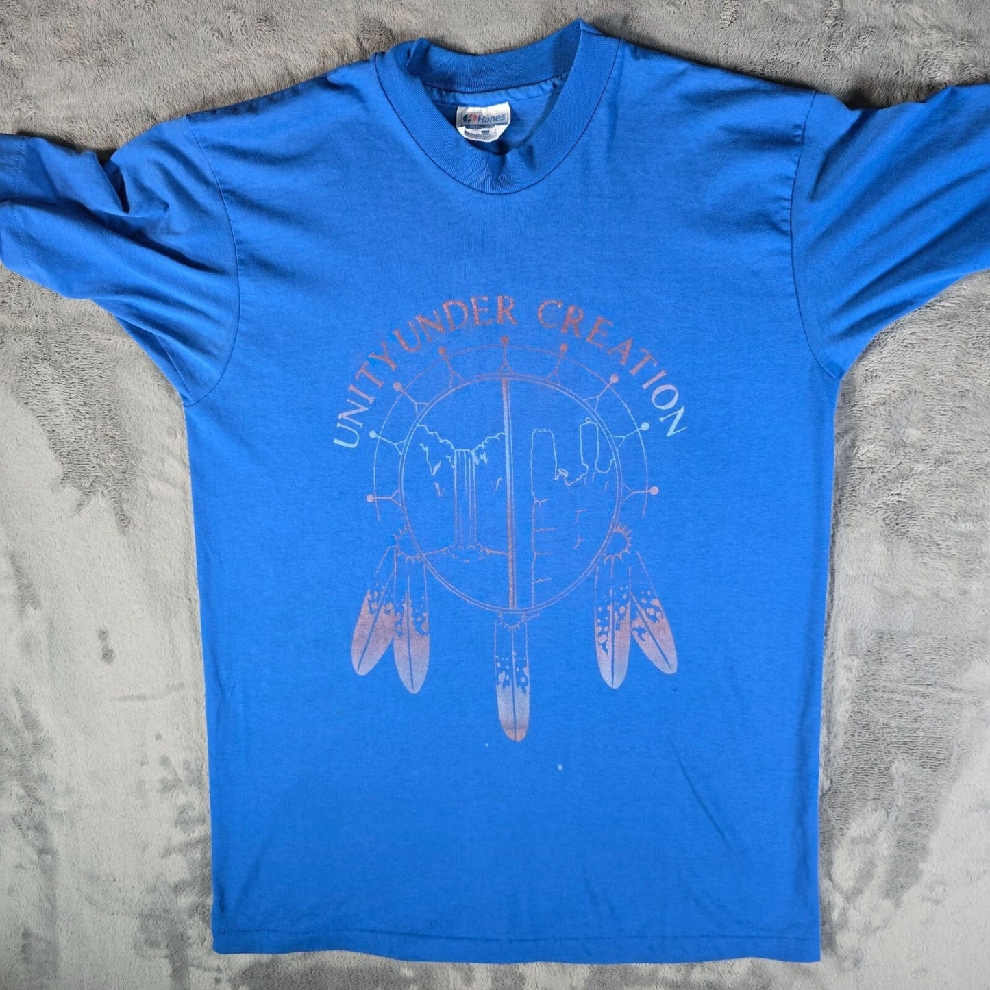 Vintage 1980s Hanes "Unity Under Creation" Dreamcatcher Graphic T-Shirt (M/L)