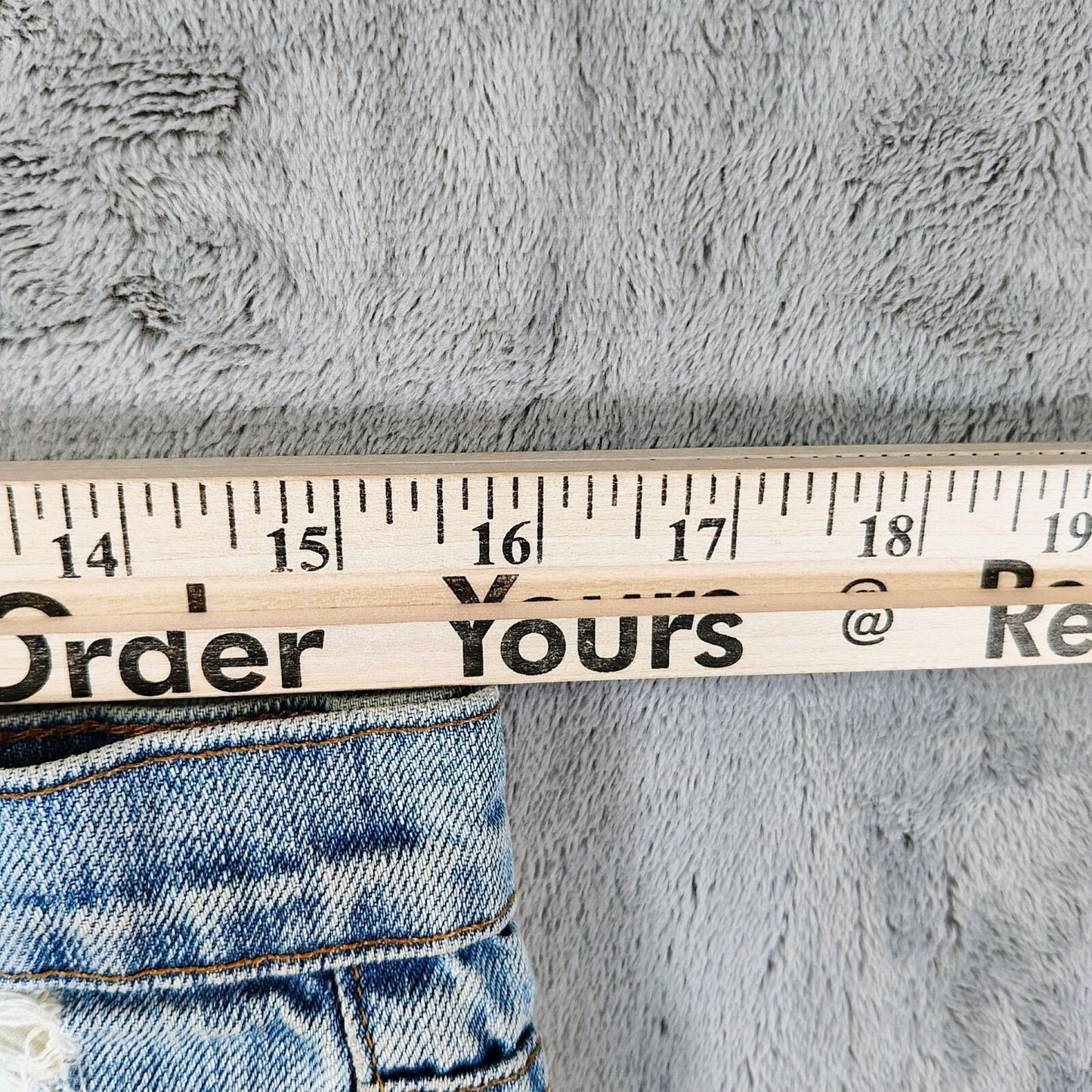 BDG Made in USA Women's Boyfriend DIY Cutoff Blue Denim Jean Shorts (Size 2)