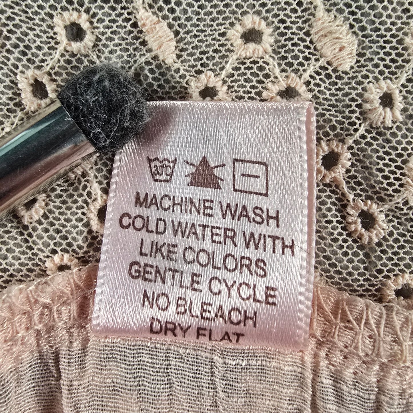 Rue21 Blush Pink Sleeveless Semi-Sheer Lace Trim Coquette Babydoll Top (Small)