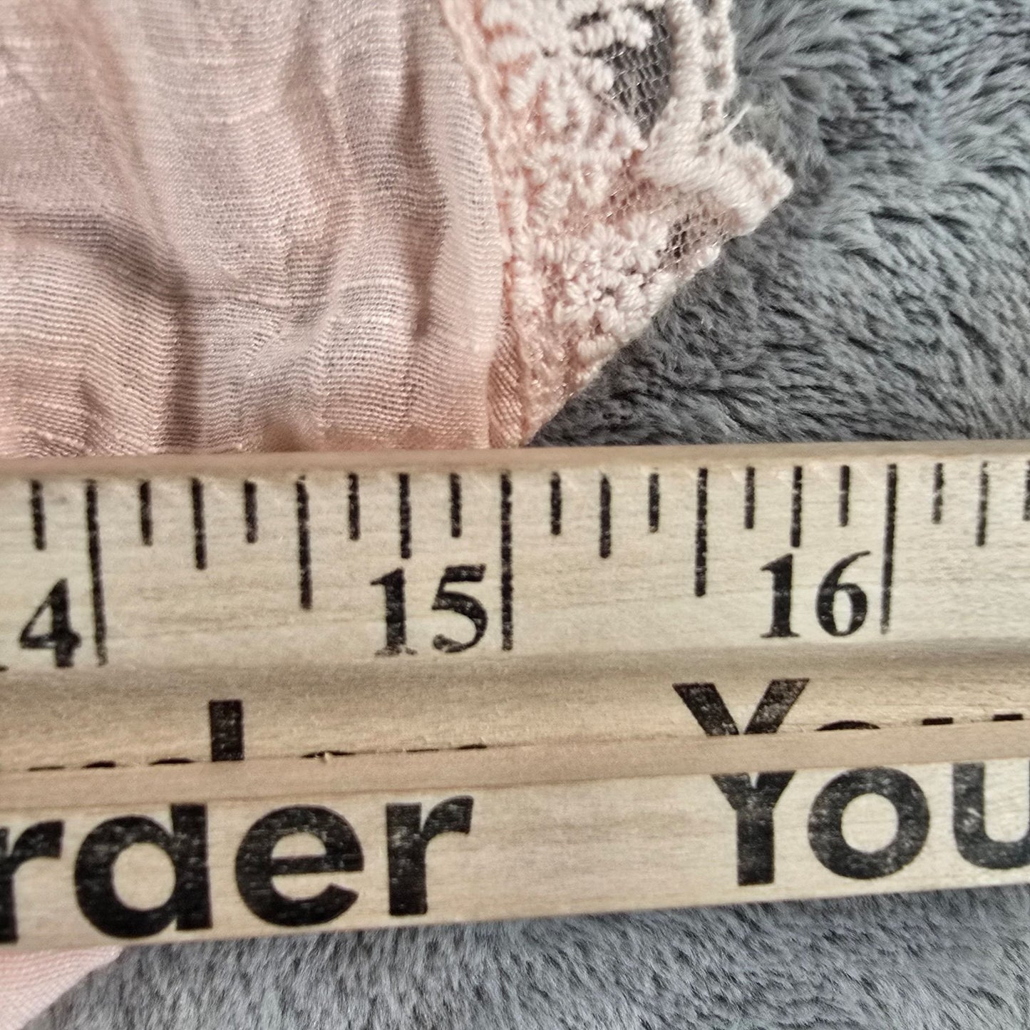 Rue21 Blush Pink Sleeveless Semi-Sheer Lace Trim Coquette Babydoll Top (Small)