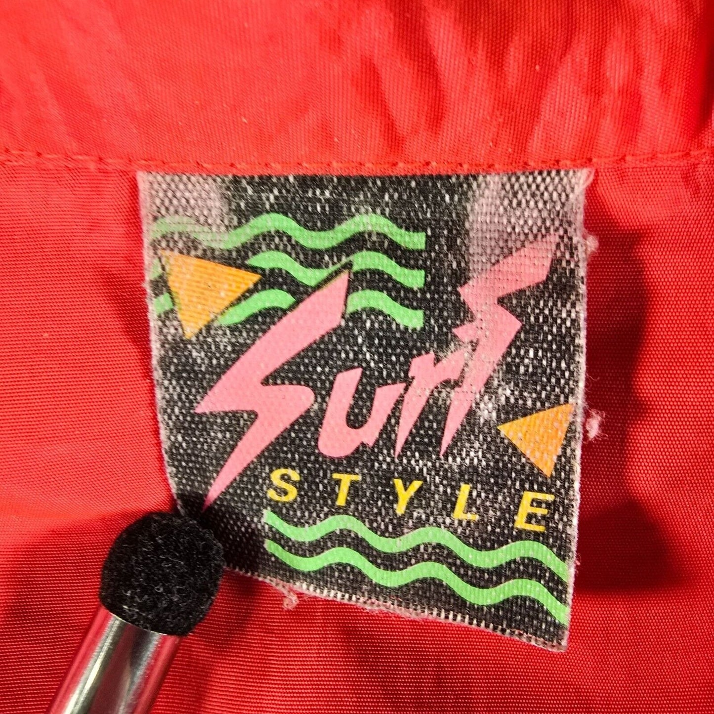Vintage 1990s Surf Style Interplanetary Body Gear Neon Punk Pullover Jacket (OS)